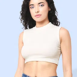 CareDone Women High Neck Tank Crop Top-image-84