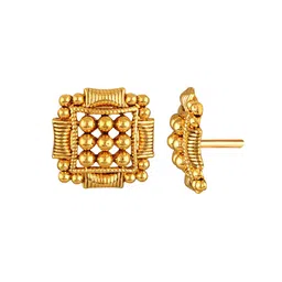 Vighnaharta Gold-Plated Square Shaped Studs image 3