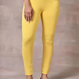 Lakshita Women Lemon Yellow Skinny Fit Leggings-image-82