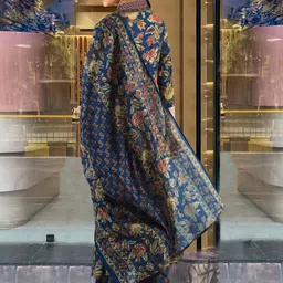 Anni Designer Women Floral Printed Panelled Thread Work Kurta with Trousers & With Dupatta image 2