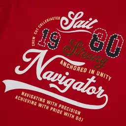 Gini and Jony Boys Typography Printed Round Neck Cotton T-shirt image 3