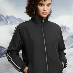 THE FASHION HUB Women Striped Lightweight Sporty Jacket-picture-12