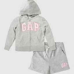 GAP Girls Mid-Rise Logo-Detailed Shorts-image-60