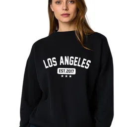 SALUJA FABRICS Women Typography Printed Long Sleeves Sweatshirt-picture-11