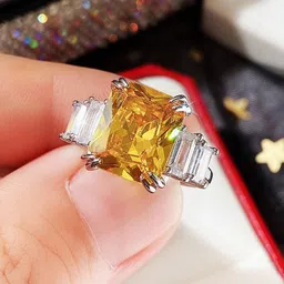 Designs & You Silver-Plated American Diamond-Studded Adjustable Finger Ring image 3