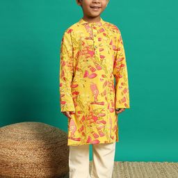 Readiprint Boys Abstract Printed Cotton Kurta with Pyjama-picture-46