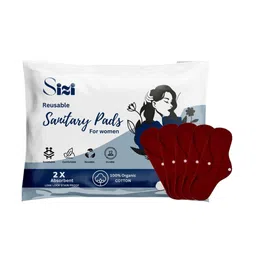 Sizi Super Absorbent Washable & Reusable Eco-Friendly Sanitary Napkins - XL - 5 Pads-picture-31