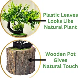 Dekorly Green Plastic Artificial Flowers & Plants With Pot image 3