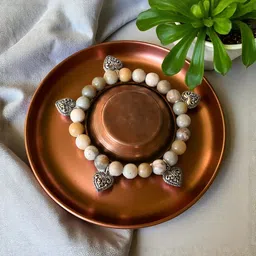 Gems Guru Unisex Amazonite Beaded Elasticated Bracelet image 2