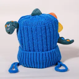 DukieKooky Unisex Kids Embroidered Woollen Beanie-picture-31