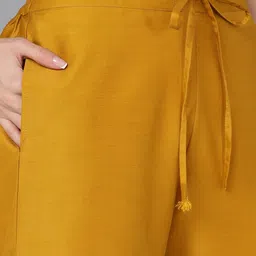 KALINI Floral Embroidered Thread Work Straight Kurta With Plazzos & Dupatta image 5