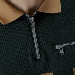 Try This Men Colourblocked Polo Collar Pockets 1 T-shirt image 2