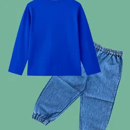 BAESD Printed Round Neck T-Shirt With Joggers Clothing Set image 3