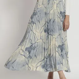 ZWERLON Women Abstract Printed A-Line Maxi Skirt image 1