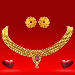 Heer Collection Gold Plated Stone Studded Matte Finish Jewellery Set-picture-39
