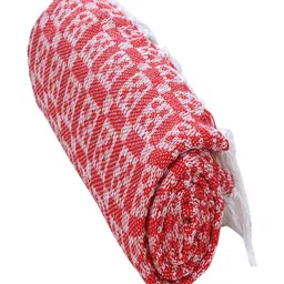 DEKORASI Red & Red Geometric 380 GSM Blanket image 4