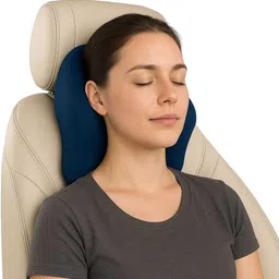 snug stuff Blue Memory Foam Car Pillow Cushion for Universal For Car image 3