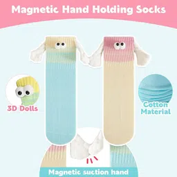 Gustave Men Pack Of 2 Printed Magnetic Couple Fun Cotton Ankle Length Socks image 2