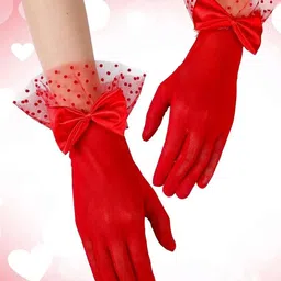 YUPPIN Girls Lace Wedding Gloves-picture-31