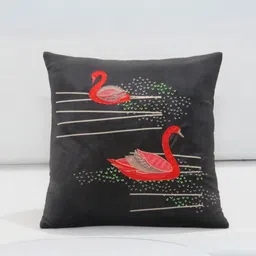 Mid July Home Black & White Ethnic Motifs Midnight Harmony Velvet Square Cushion Covers-picture-30