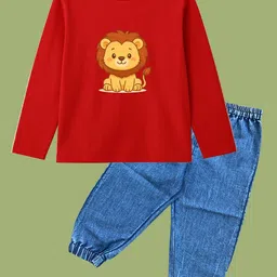 BAESD Unisex Kids Printed T-shirt with Trousers-image-63