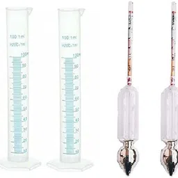 nicolette Mercury Lactometer Hydrometer for Testing Milk Purity 100 ML Measuring Each 2 Hydrometer-picture-11