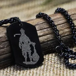 Japam Shree Hanuman Chalisa Carved Tag Pendants with Chains-picture-8