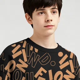 TRIPR Boys Printed Cotton Blend Oversized T Shirt image 4