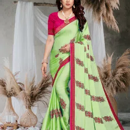Mitera Ethnic Motifs Embroidered Silk Blend Heavy Work Saree-picture-38