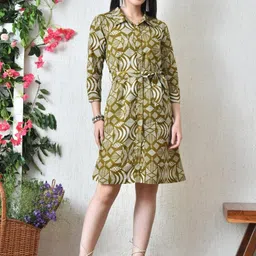 KALINI Print Shirt Dress-picture-17