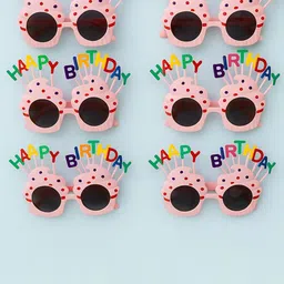 We3 Kids Pack Of 6 Sweet Cupcake Happy Birthday Sunglasses HBD goggles-Light Pink-PK6-picture-21