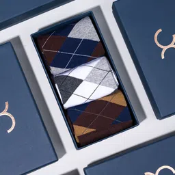 One8 Men Pack Of 3 Patterned Calf-Length Socks image 1