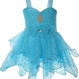 kids fashion hub Floral Print Georgette Fit & Flare Dress-image-85