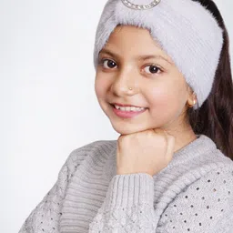 Bharatasya Girls Feather Soft Knitted Warm Woolen Headband-picture-36