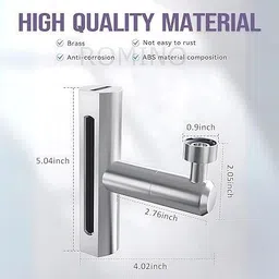 yansi 4-in-1 360° Rotatable Faucet Spray Head Extender with 4 Adjustment Mode Faucet Shank image 2