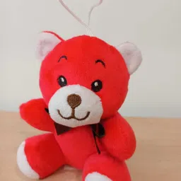 sonal soft toys Cute Red Teddy Soft Toy for Kids – Plush Stuffed Animal - 27 cm image 3