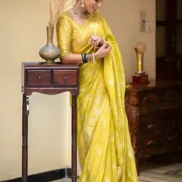 Sitanjali Woven Design Zari Art Silk Chanderi Saree image 2