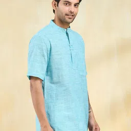 Fabindia Men Flared Sleeves Thread Work Kurta image 3