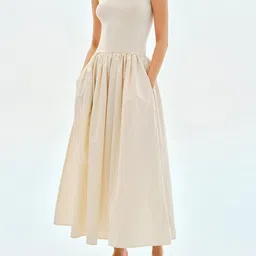 JC Mode Women Solid Sleeveless Maxi Dress-image-4