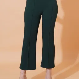 Mast & Harbour Women Solid Comfort Mid-Rise Casual Regular Trouser-picture-35