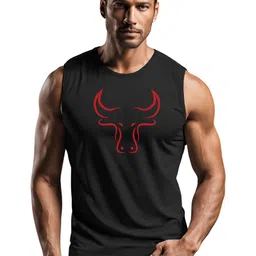 3Colors Men Pack Of 2 Printed Round Neck & Sleeveless Gym Vests-image-27