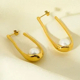 DressBerry Circular Half Hoop Earrings image 2