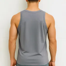 JUMPCUTS Pack Of 2 Printed Round Neck Gym Vests image 2