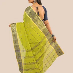 RAJ SAREE HOUSE Woven Design Pure Cotton Taant Saree image 3