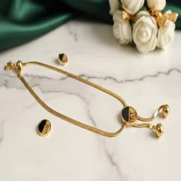 FIMBUL Gold-Plated Intricate Heritage Jewellery Set-image-16