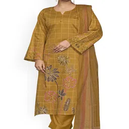 DRAVINAM Trends Embroidered Unstitched Dress Material-picture-31