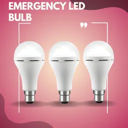 guggu Rechargeable Emergency Bulb 12W Inverter Rechargebale Emergency Bulb_Pack_3 T145 3 hrs Bulb Emergency Light image 1