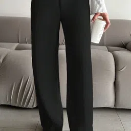 dockstreet Women Solid Black Track Pants-picture-39