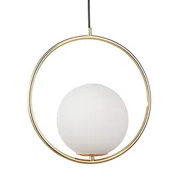 GAUVIK Gold-Toned Glass Ceiling Lamp image 3