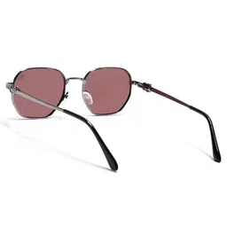 Eyejack Unisex Red Lens & Gunmetal-Toned Wayfarer Sunglasses with image 5